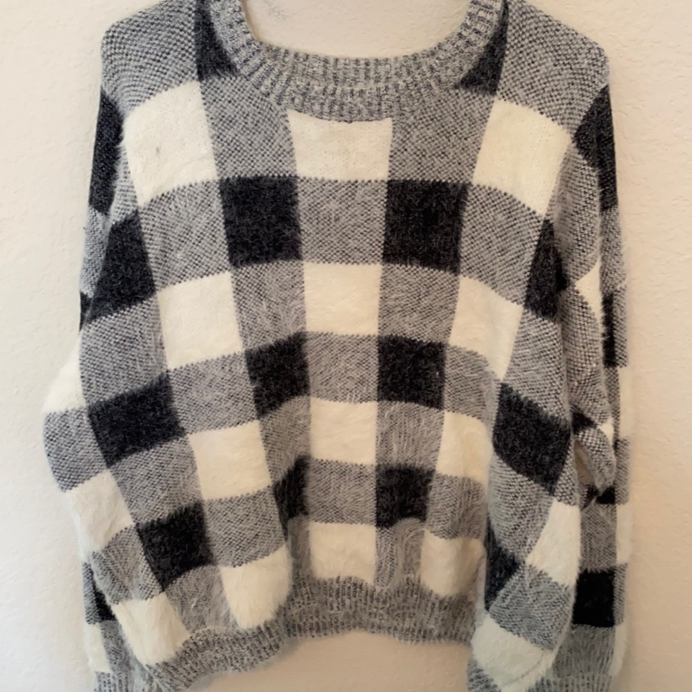 Cosy plaid sweater